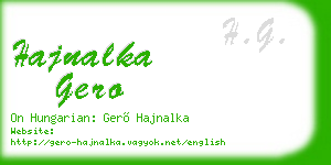 hajnalka gero business card